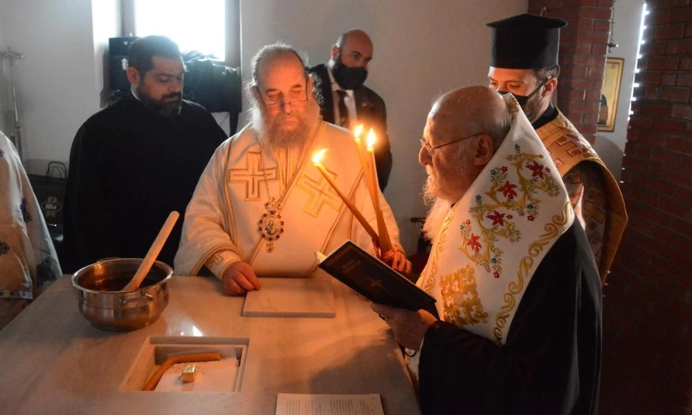 Εγκαίνια του εξωκκλησίου του Αγίου Τρύφωνος στο Σχοινούδι της Ίμβρου παρουσία του Οικουμενικού Πατριάρχου